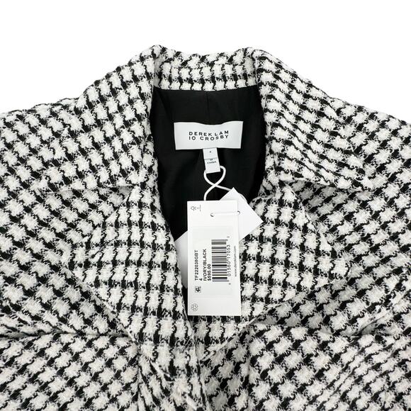 DEREK LAM 10 CROSBY Audrey Frayed Jacket 4 - Picture 7 of 13